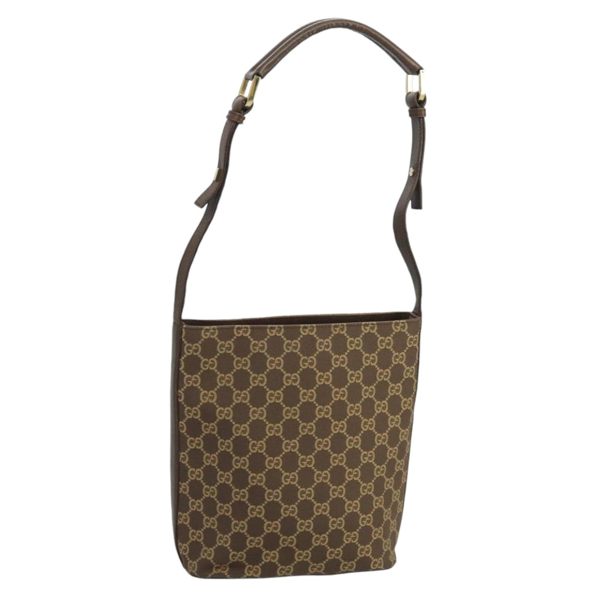 GUCCI GG Canvas Shoulder Bag Brown Auth mr678