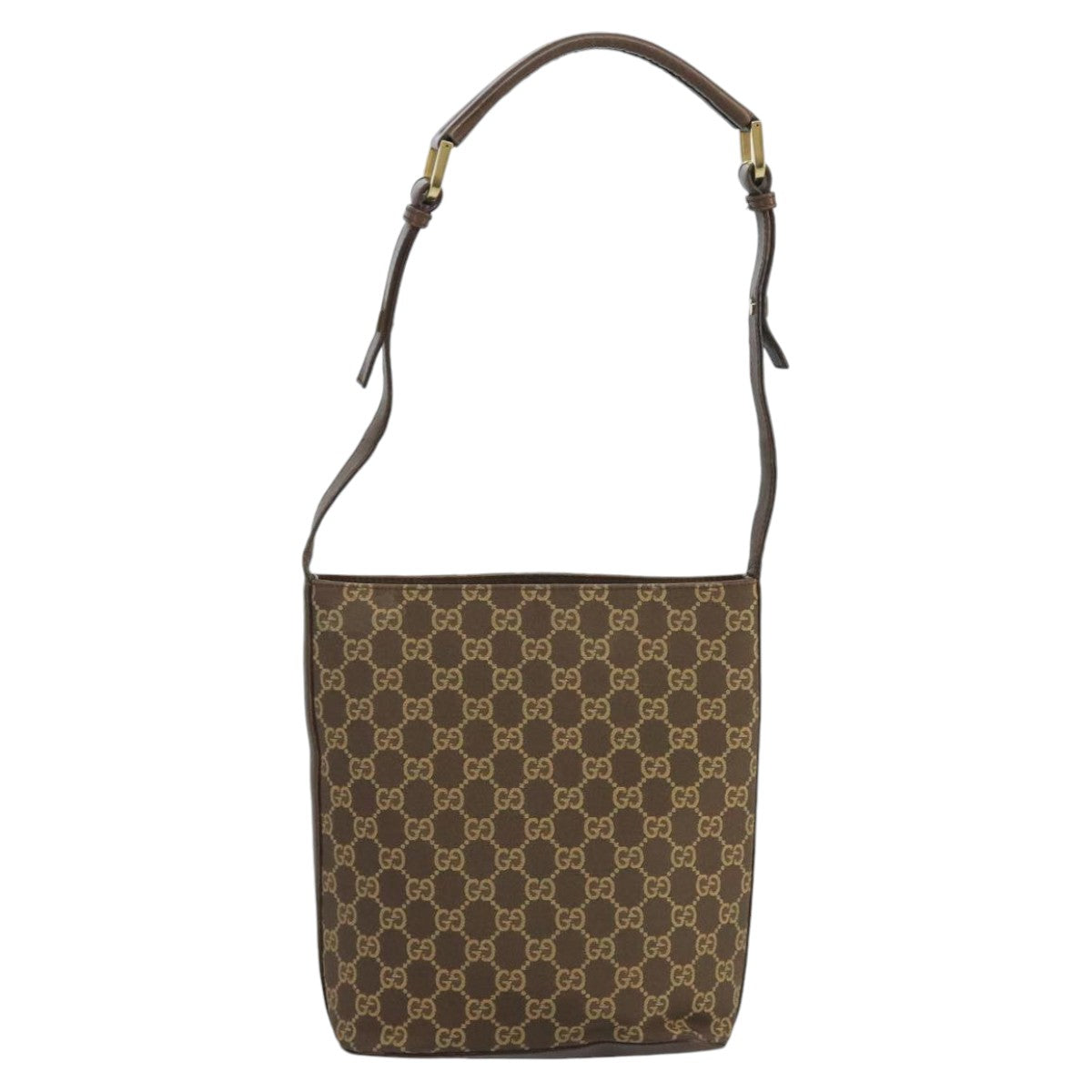 GUCCI GG Canvas Shoulder Bag Brown Auth mr678