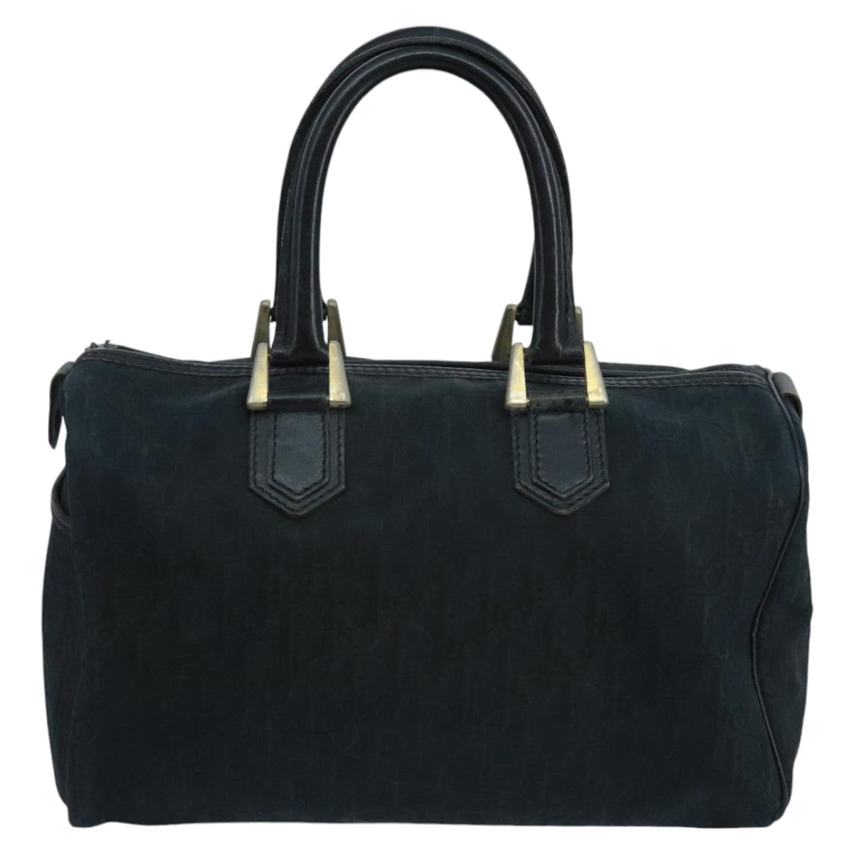 Christian Dior Trotter Canvas Boston Bag Navy Auth mr713