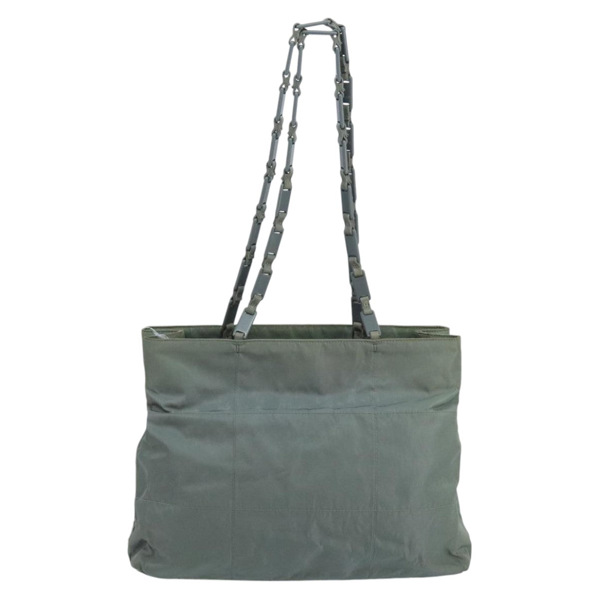 PRADA Tote Bag Nylon Gray Auth mr715