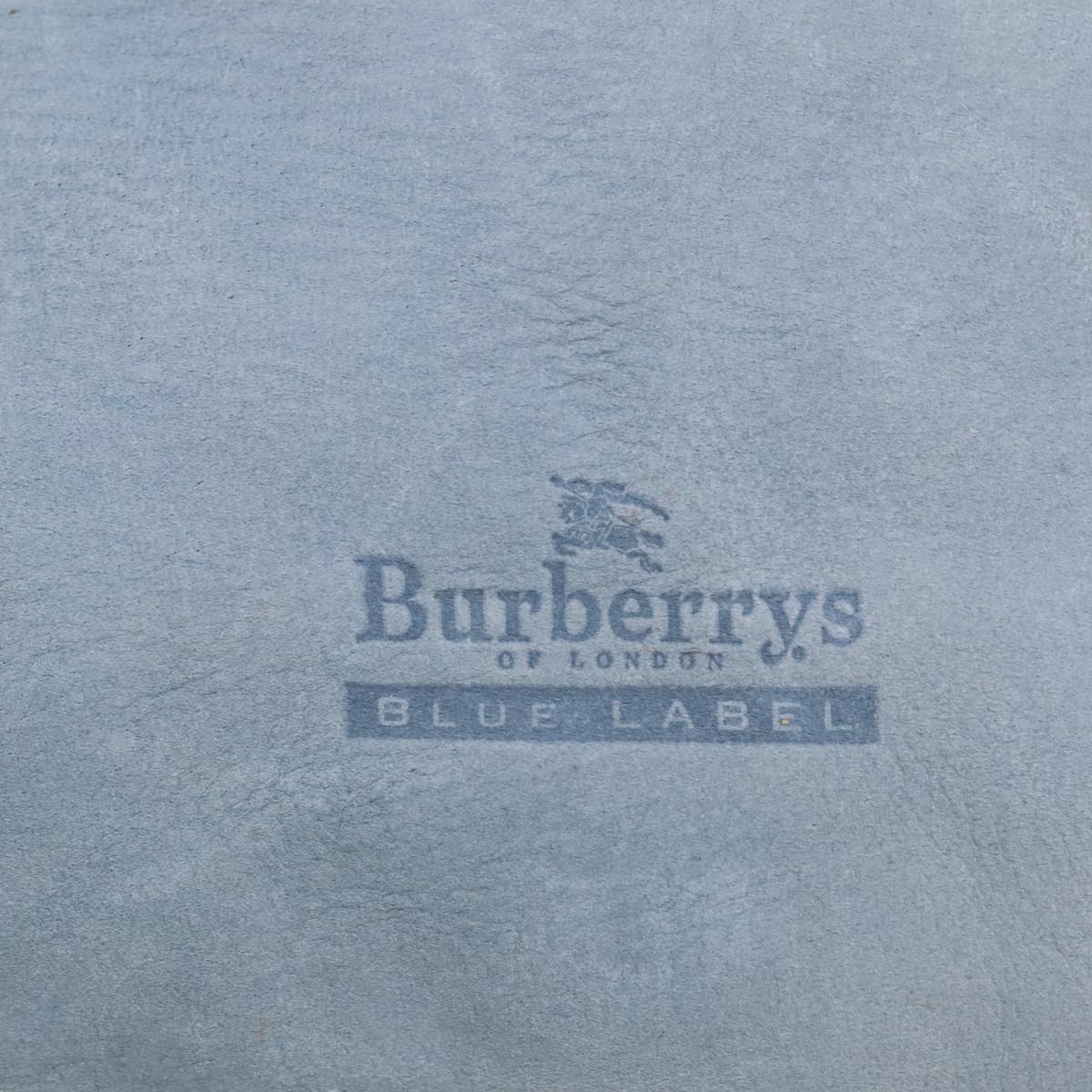 Burberrys Blue Label Shoulder Bag Leather Light Blue Auth mr745