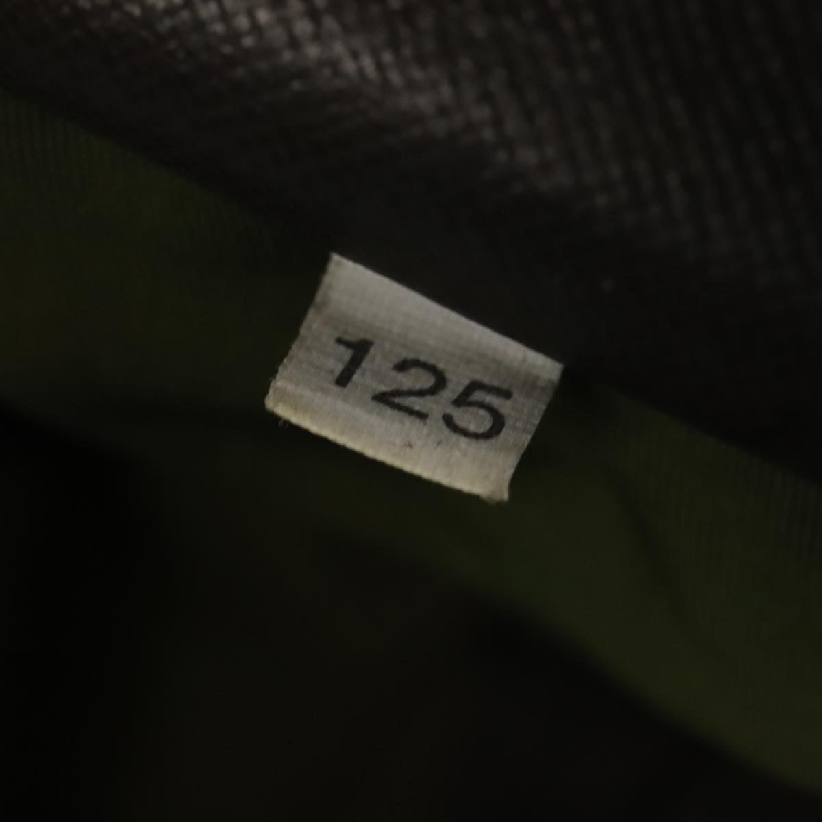 PRADA Boston Bag Nylon 2way Khaki Silver Auth mr830