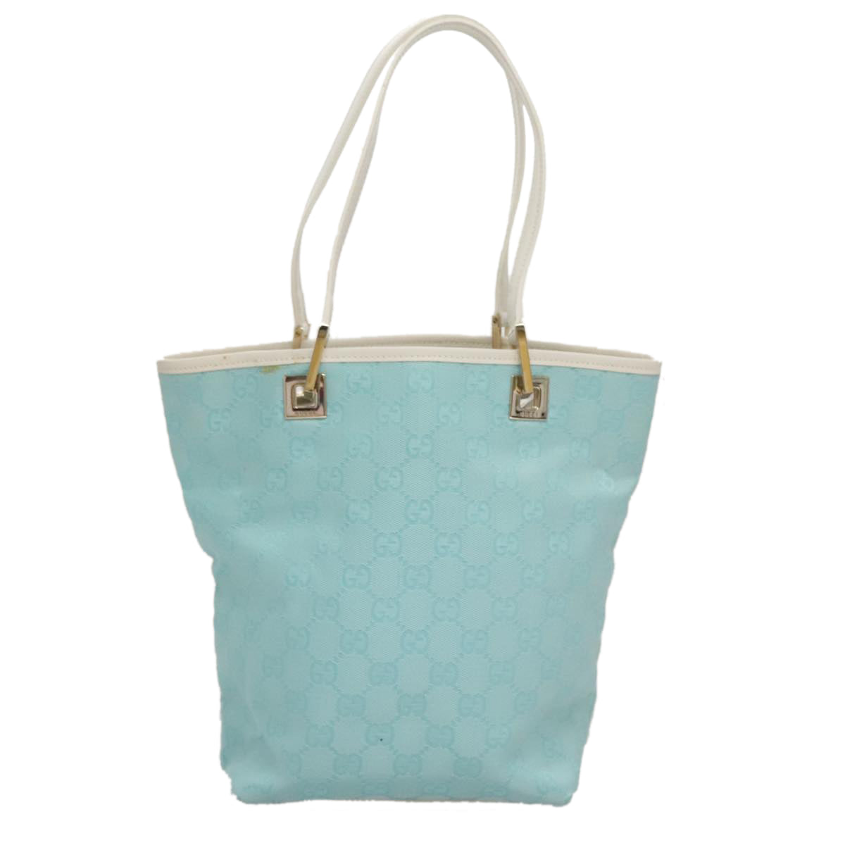 GUCCI GG Canvas Tote Bag Light Blue Auth mr865