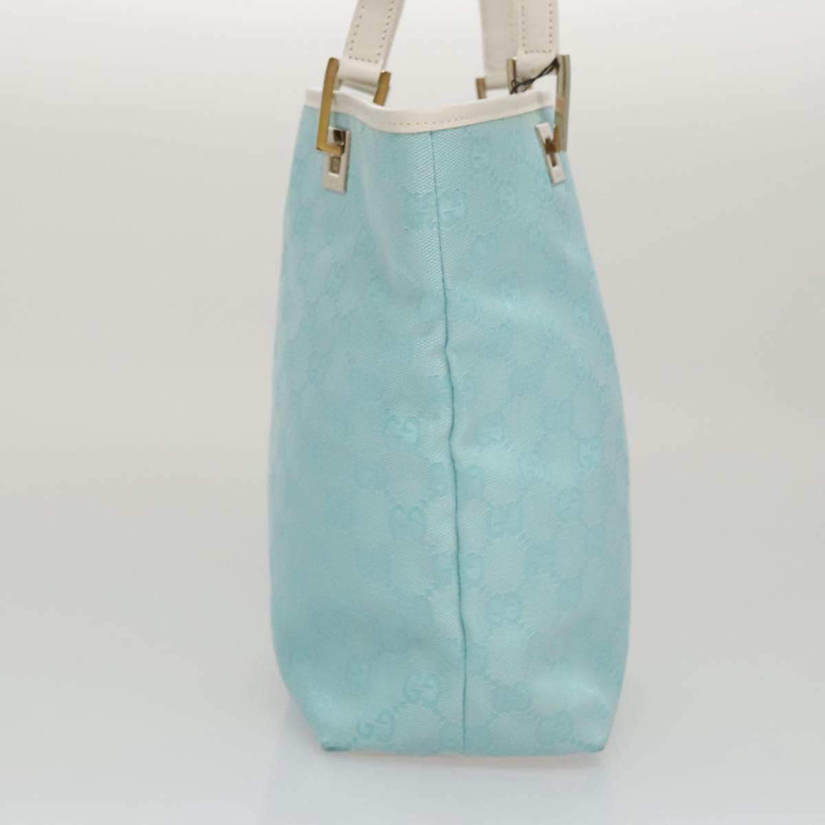 GUCCI GG Canvas Tote Bag Light Blue Auth mr865