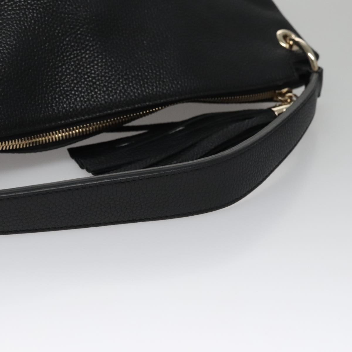GUCCI Soho Hand Bag Leather Outlet 2way Black 308362 Auth mr900V