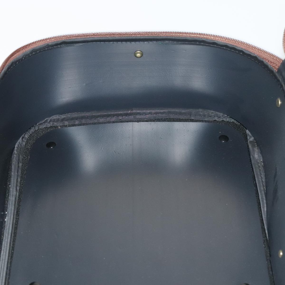 Burberrys Nova Check Boston Bag PVC Leather Beige Auth mr913