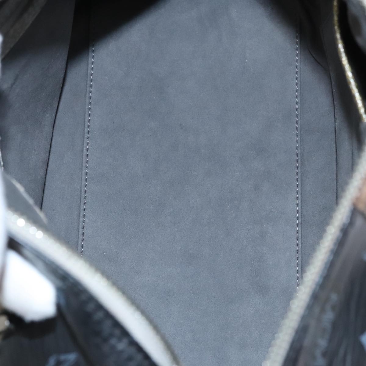 MCM Vicetos Logogram Hand Bag PVC Black Auth mr914