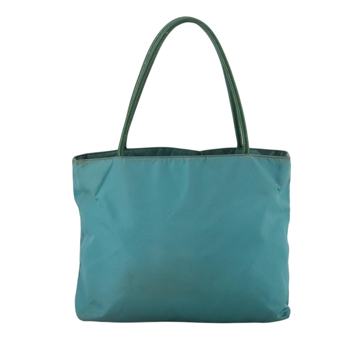 PRADA Tote Bag Nylon Blue Gold Auth mr916