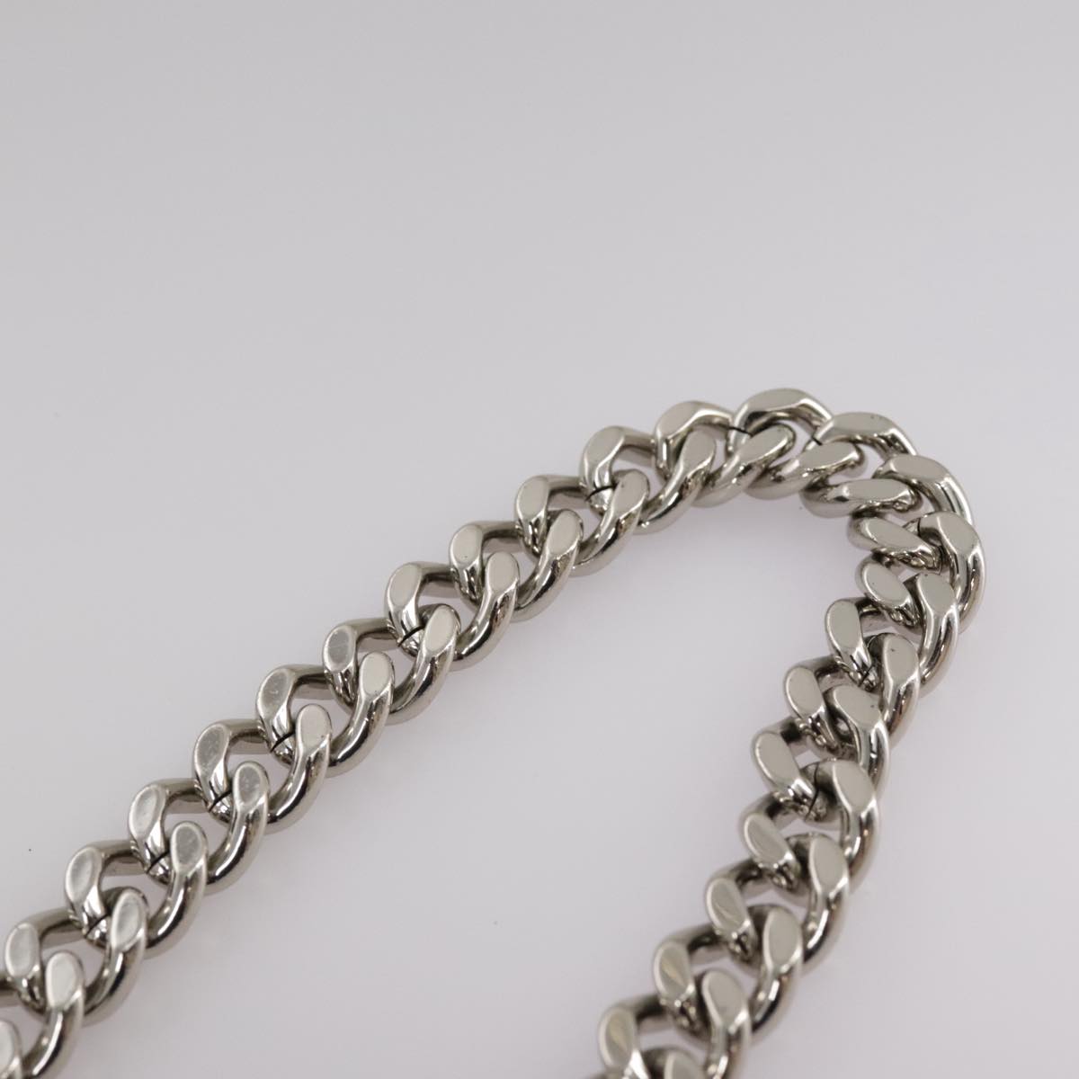 Stella MacCartney Chain Hand Bag Leather 2way Black Silver Auth mr934