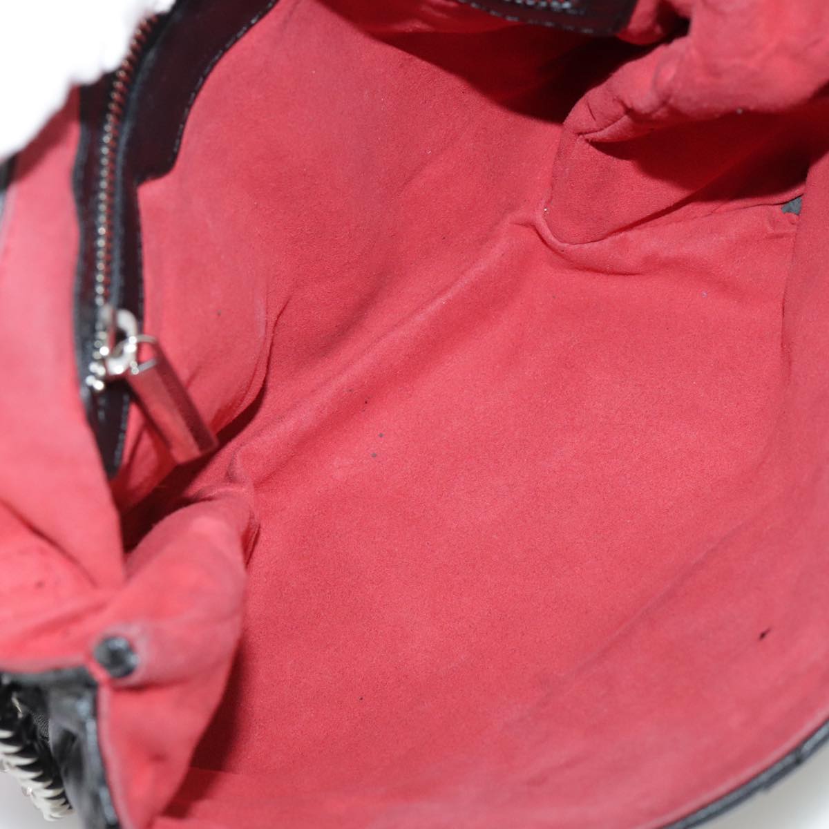 Stella MacCartney Chain Hand Bag Leather 2way Black Silver Auth mr934