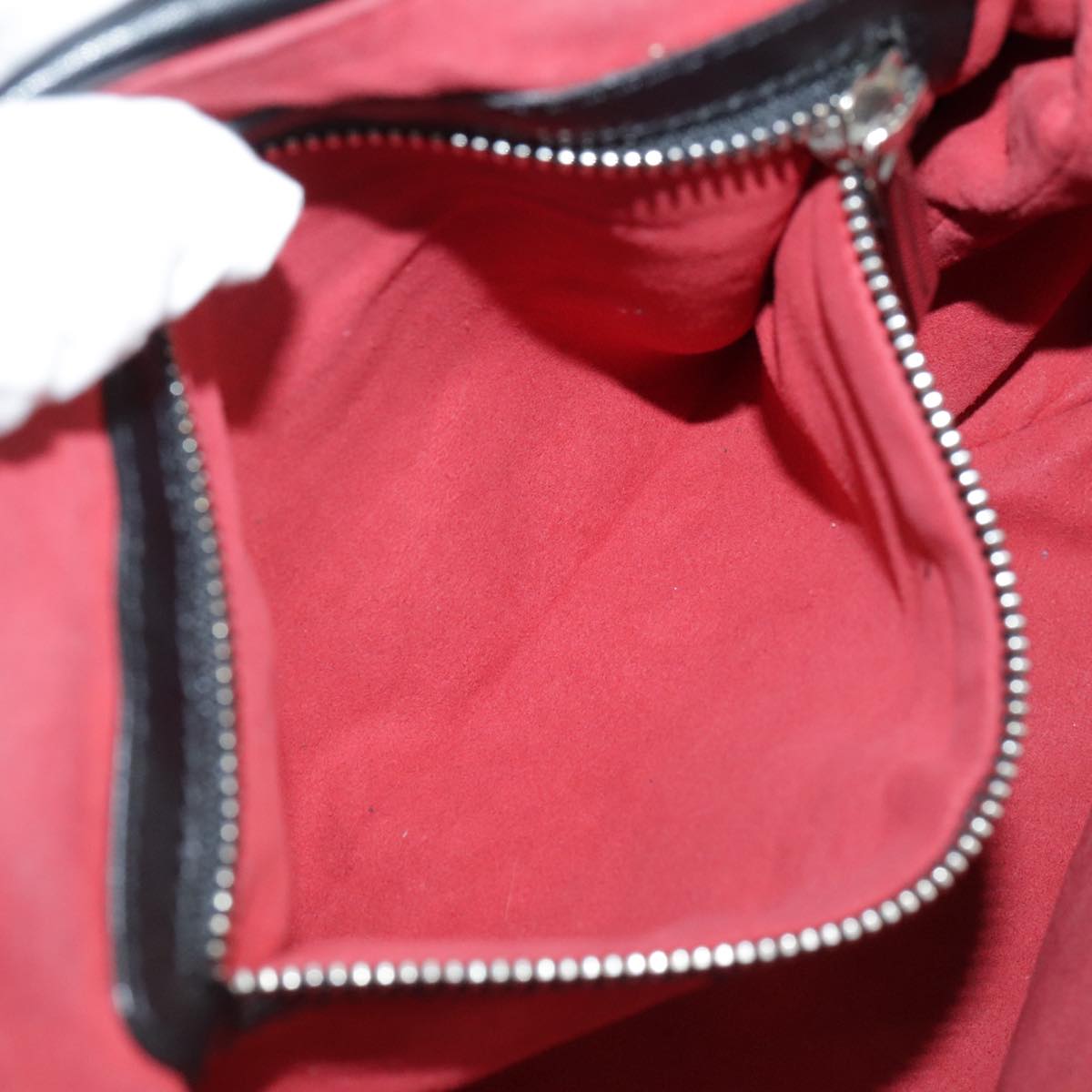 Stella MacCartney Chain Hand Bag Leather 2way Black Silver Auth mr934