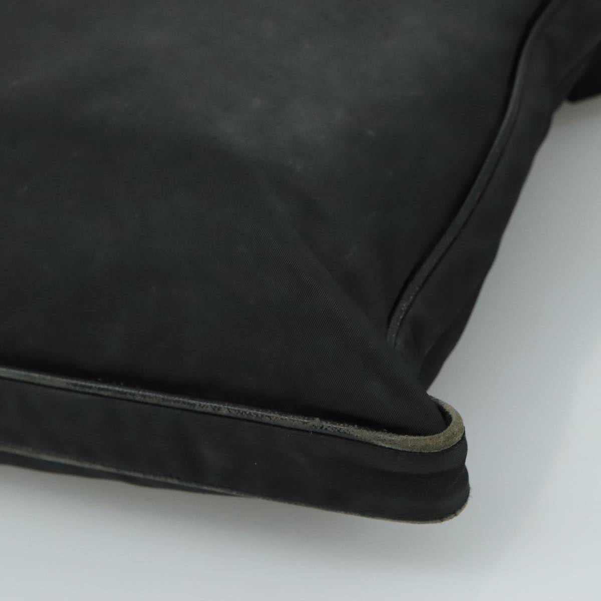 PRADA Shoulder Bag Nylon Black Silver Auth mr935