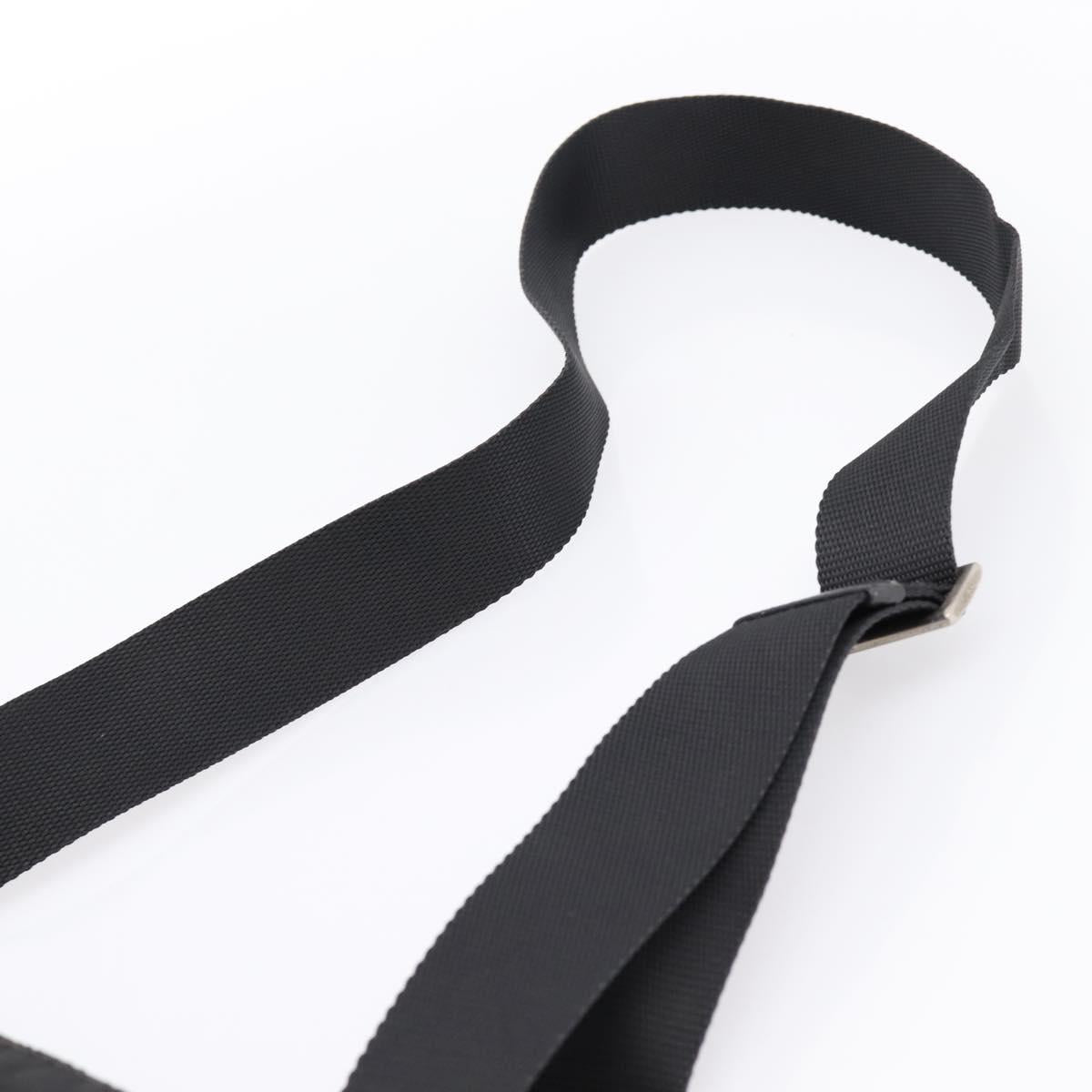 PRADA Shoulder Bag Nylon Black Silver Auth mr935