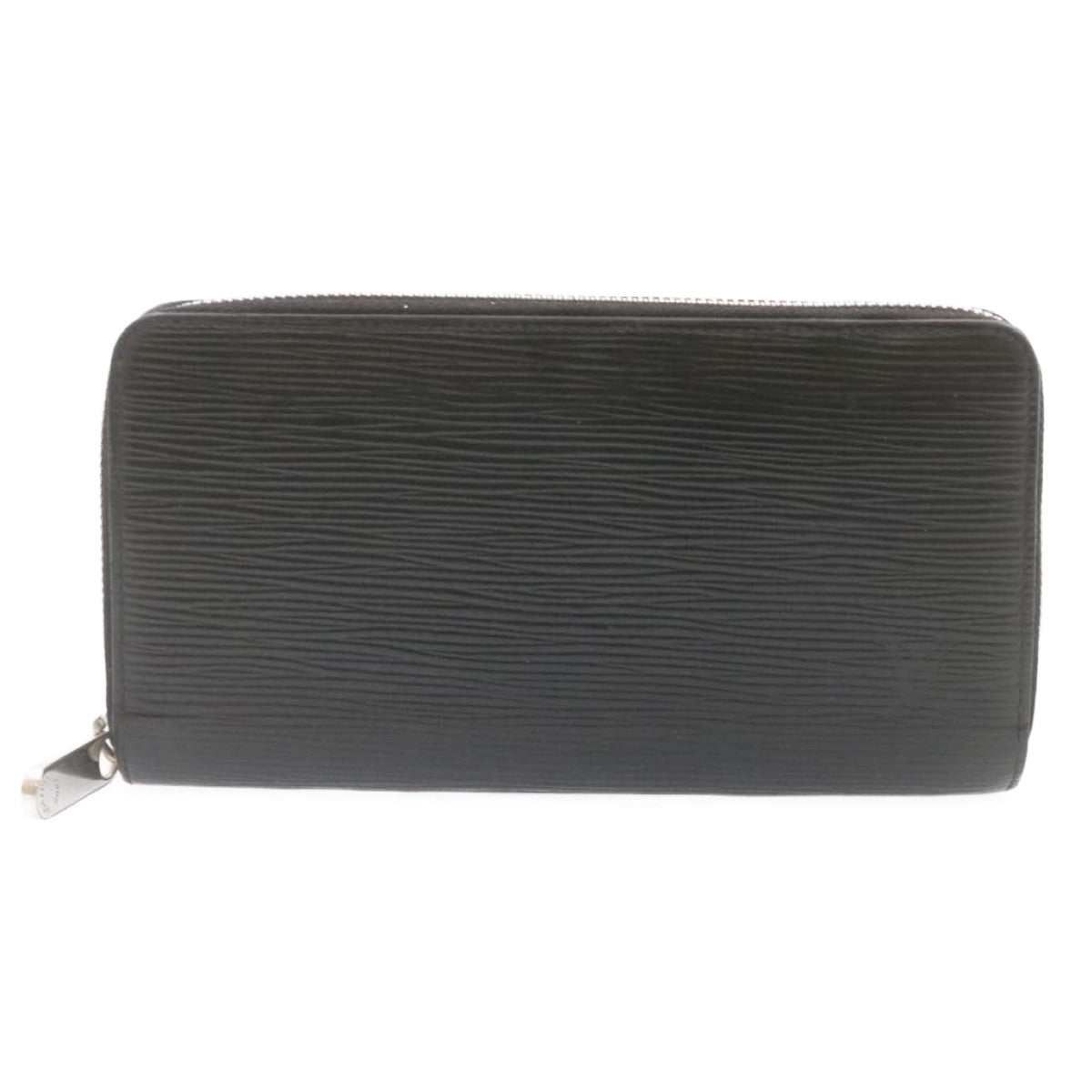 LOUIS VUITTON Epi Zippy Wallet Long Wallet Black Silver M68157 LV Auth ms045