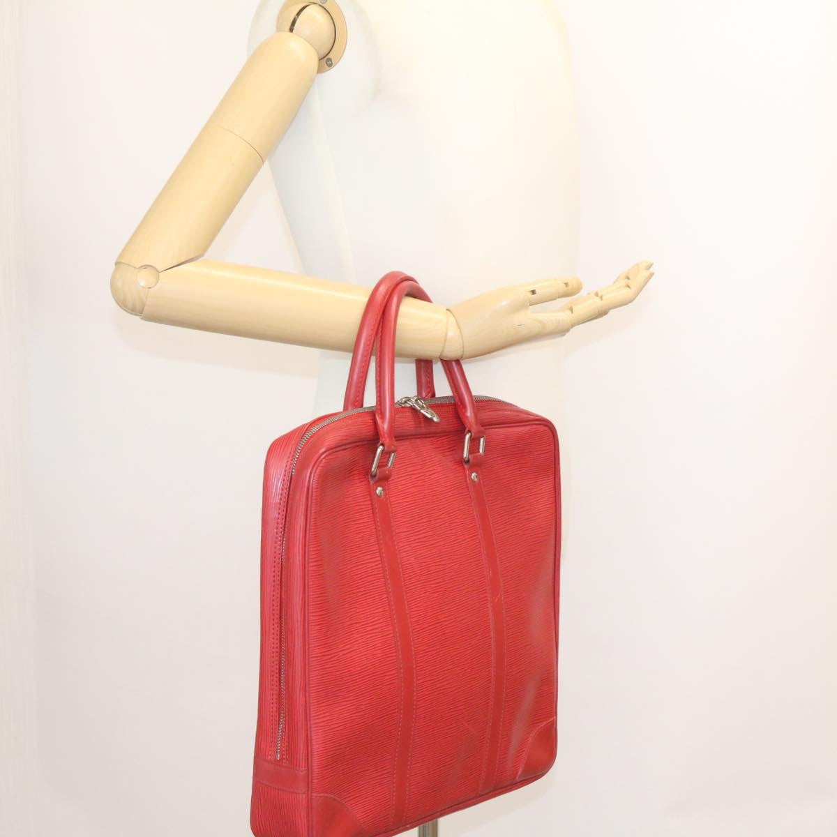 LOUIS VUITTON Epi Vivienne MM Business Bag Red M5912E LV Auth ms122