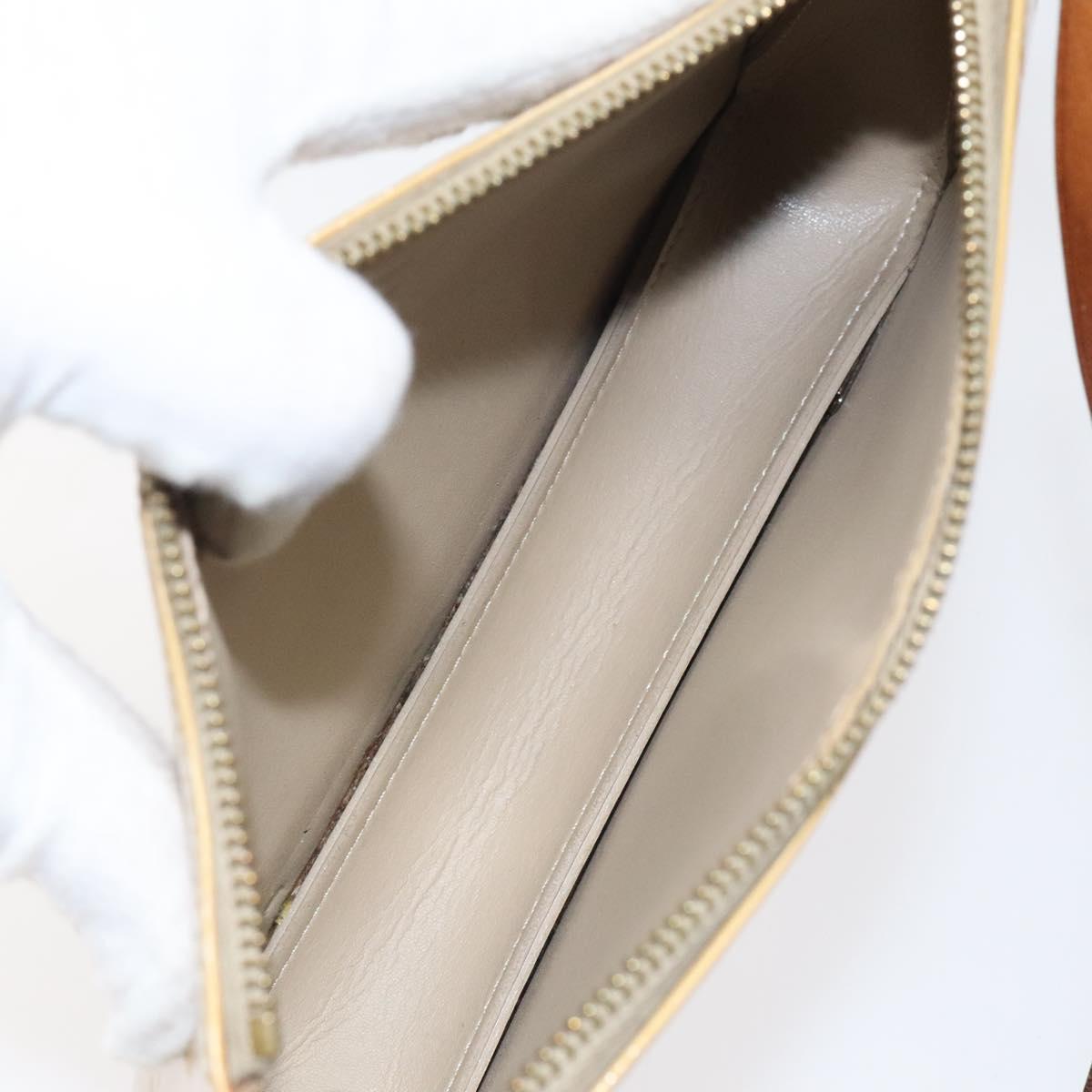 LOUIS VUITTON Monogram Vernis Lexington Accessory Pouch Beige M91010 Auth MX028