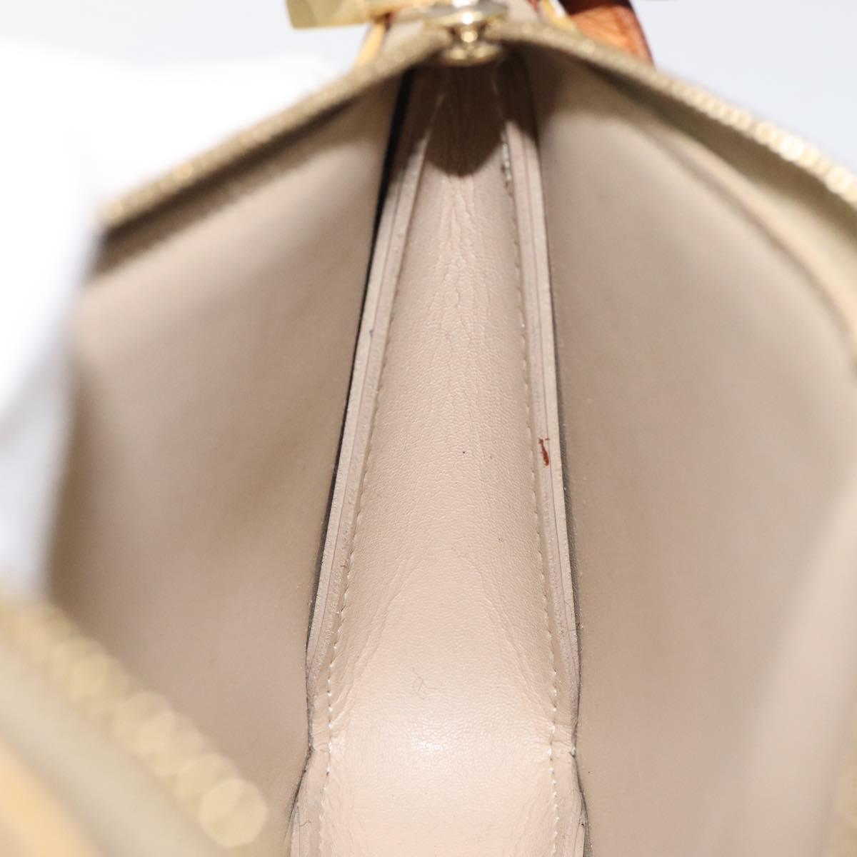 LOUIS VUITTON Monogram Vernis Lexington Accessory Pouch Beige M91010 Auth MX028