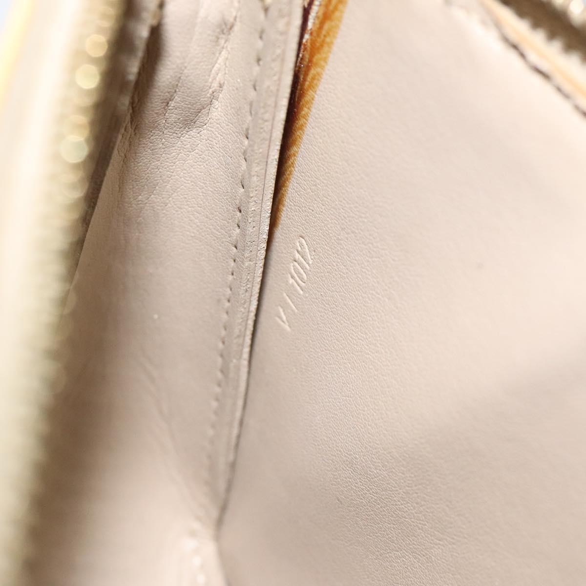 LOUIS VUITTON Monogram Vernis Lexington Accessory Pouch Beige M91010 Auth MX028