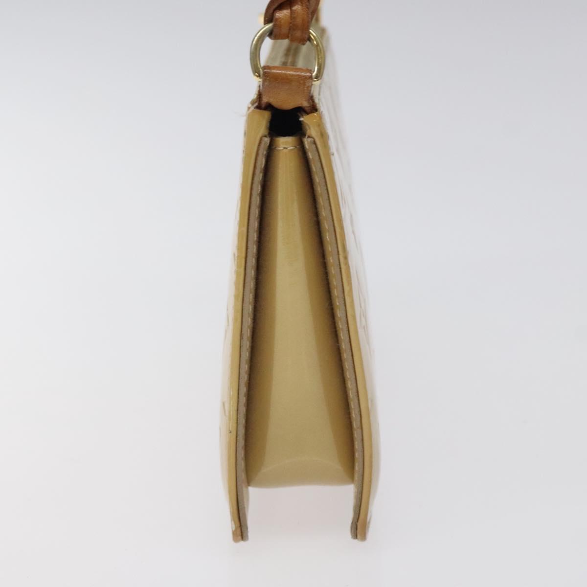 LOUIS VUITTON Monogram Vernis Lexington Accessory Pouch Beige M91010 Auth MX028