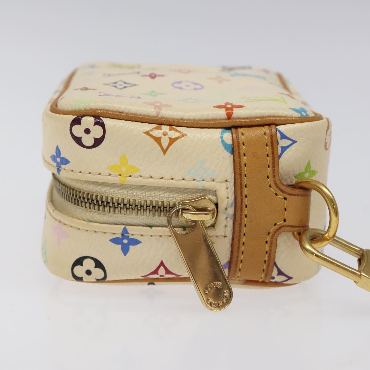 LOUIS VUITTON Monogram Multicolor Trousse Wapity Pouch White M58033 Auth MX041V