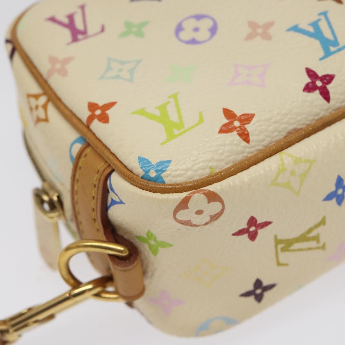 LOUIS VUITTON Monogram Multicolor Trousse Wapity Pouch White M58033 Auth MX041V