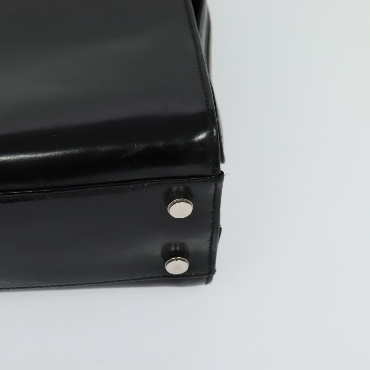 Salvatore Ferragamo Hand Bag Patent leather 2way Black Auth MX066