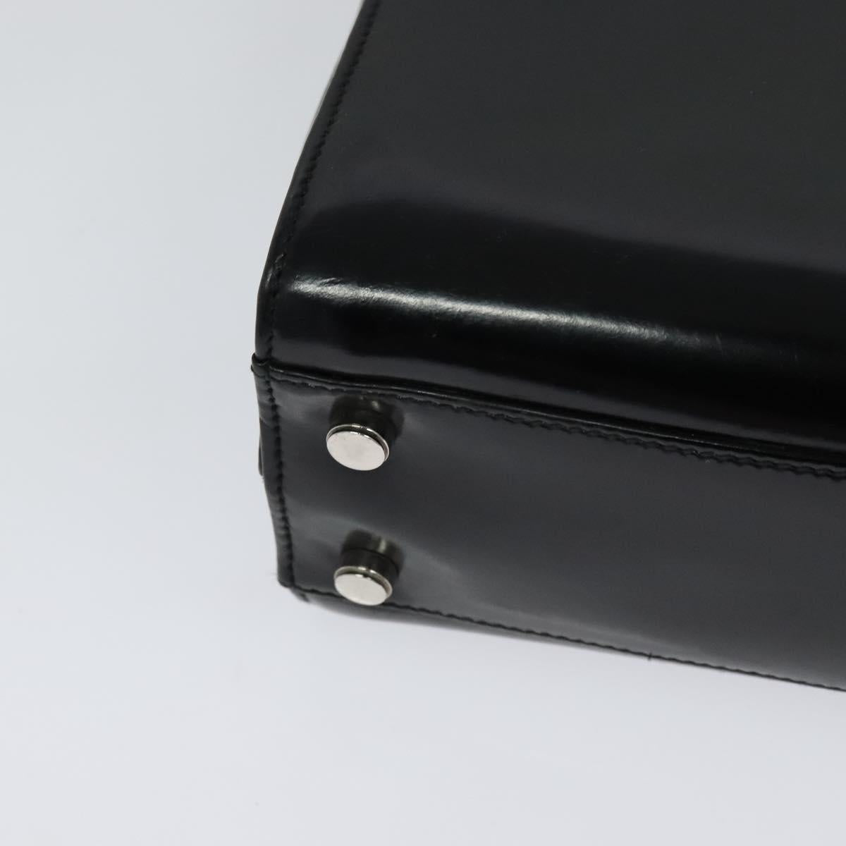 Salvatore Ferragamo Hand Bag Patent leather 2way Black Auth MX066