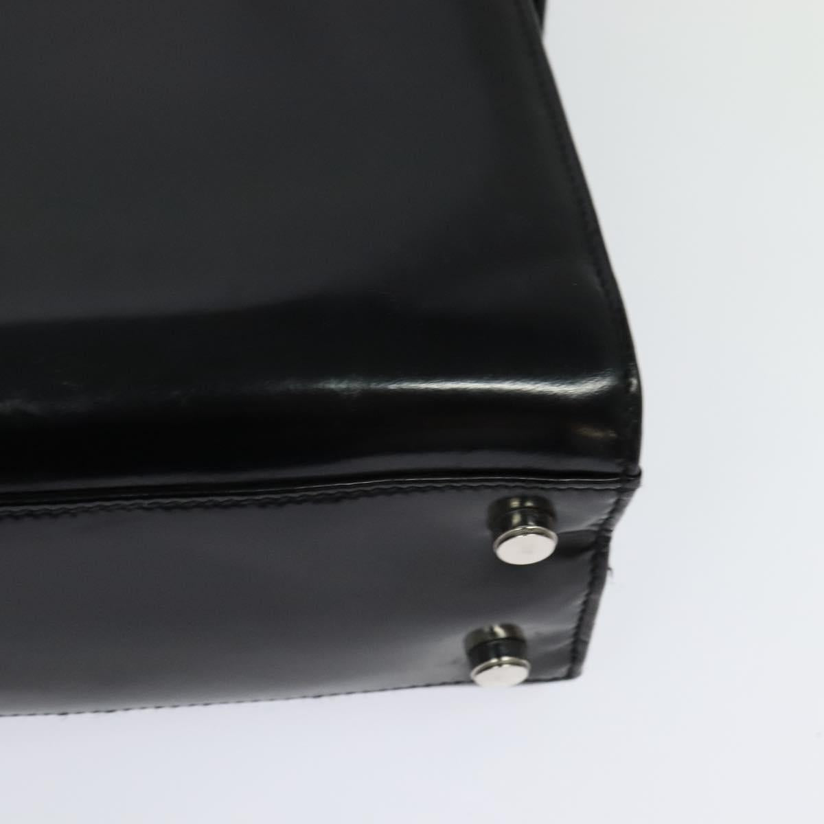 Salvatore Ferragamo Hand Bag Patent leather 2way Black Auth MX066
