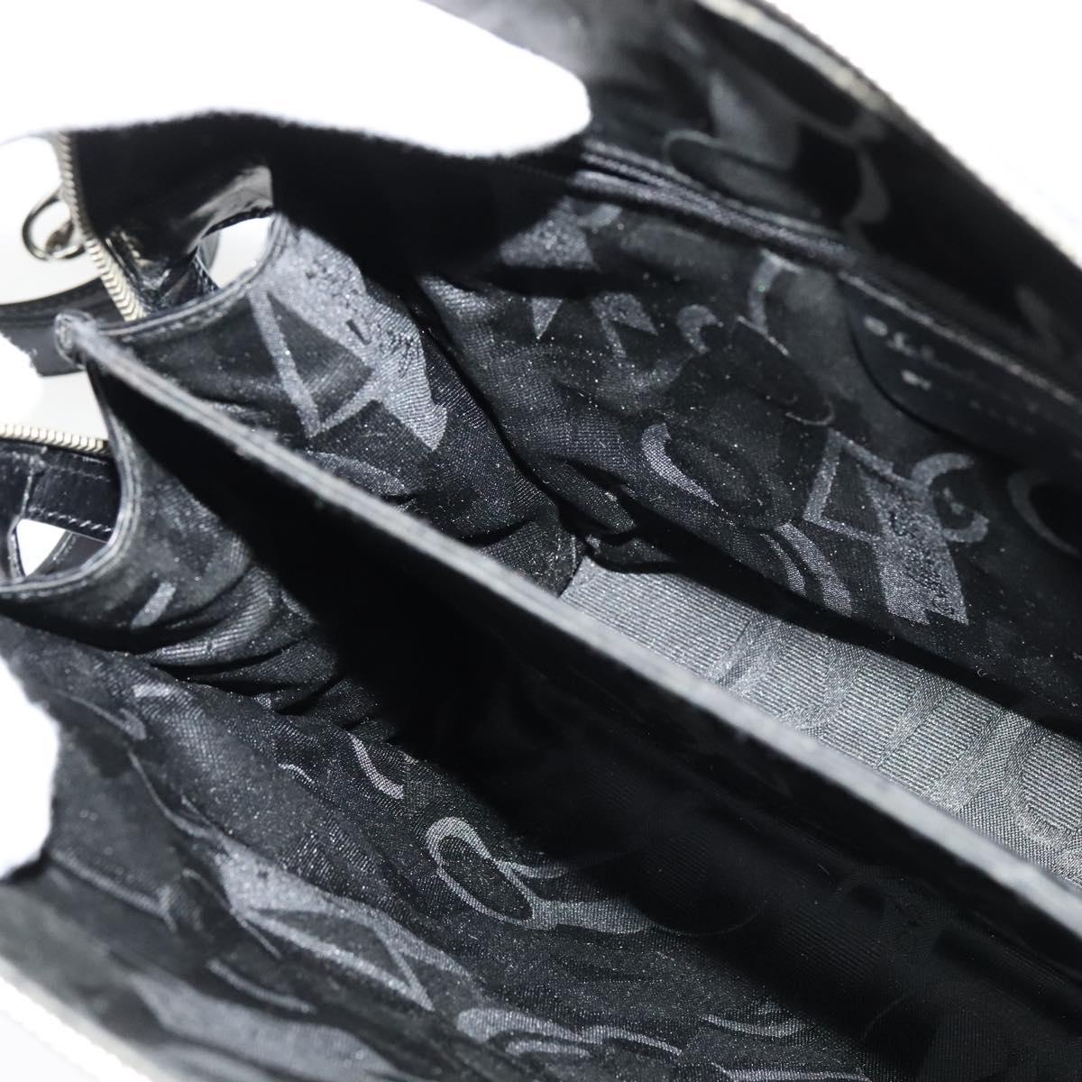 Salvatore Ferragamo Hand Bag Patent leather 2way Black Auth MX066