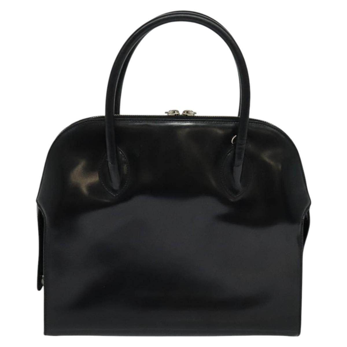 Salvatore Ferragamo Hand Bag Patent leather 2way Black Auth MX066