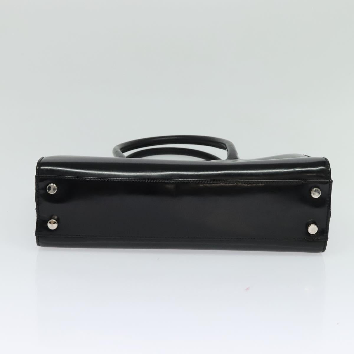 Salvatore Ferragamo Hand Bag Patent leather 2way Black Auth MX066