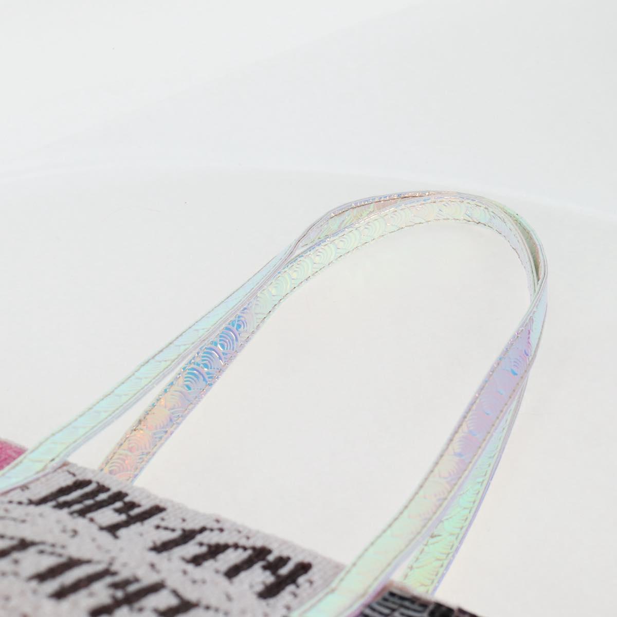 FENDI Tote Bag Beads Multicolor Silver Auth MX075SM