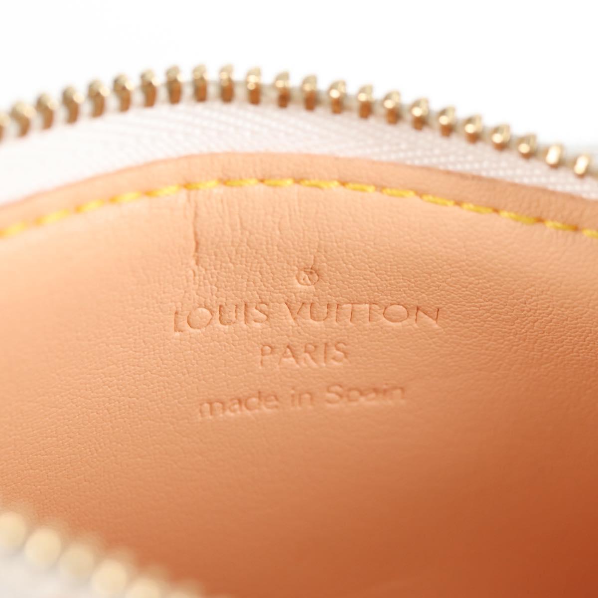 LOUIS VUITTON Monogram Multicolor Pochette Cles Purse White M92655 Auth MX081SM