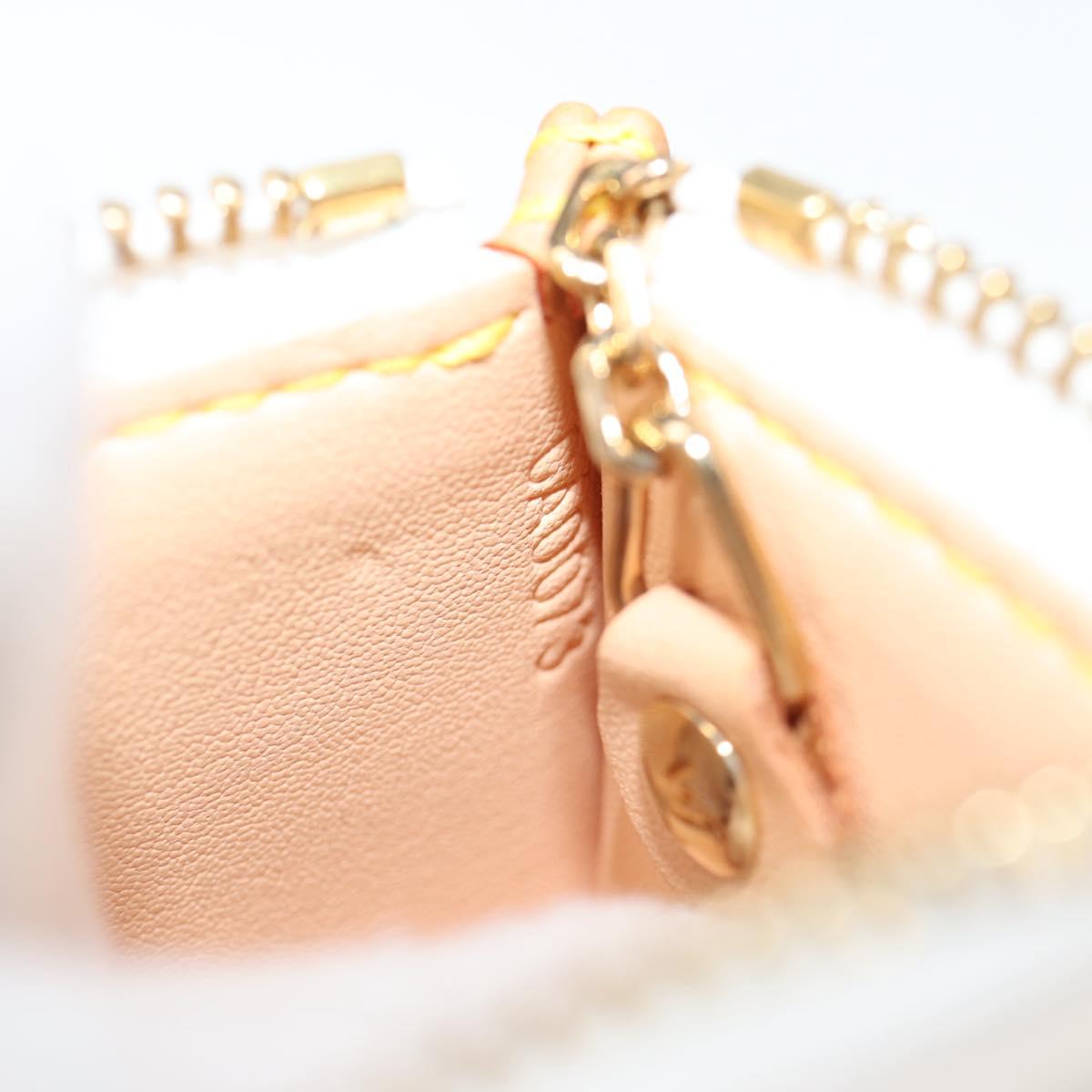 LOUIS VUITTON Monogram Multicolor Pochette Cles Purse White M92655 Auth MX081SM