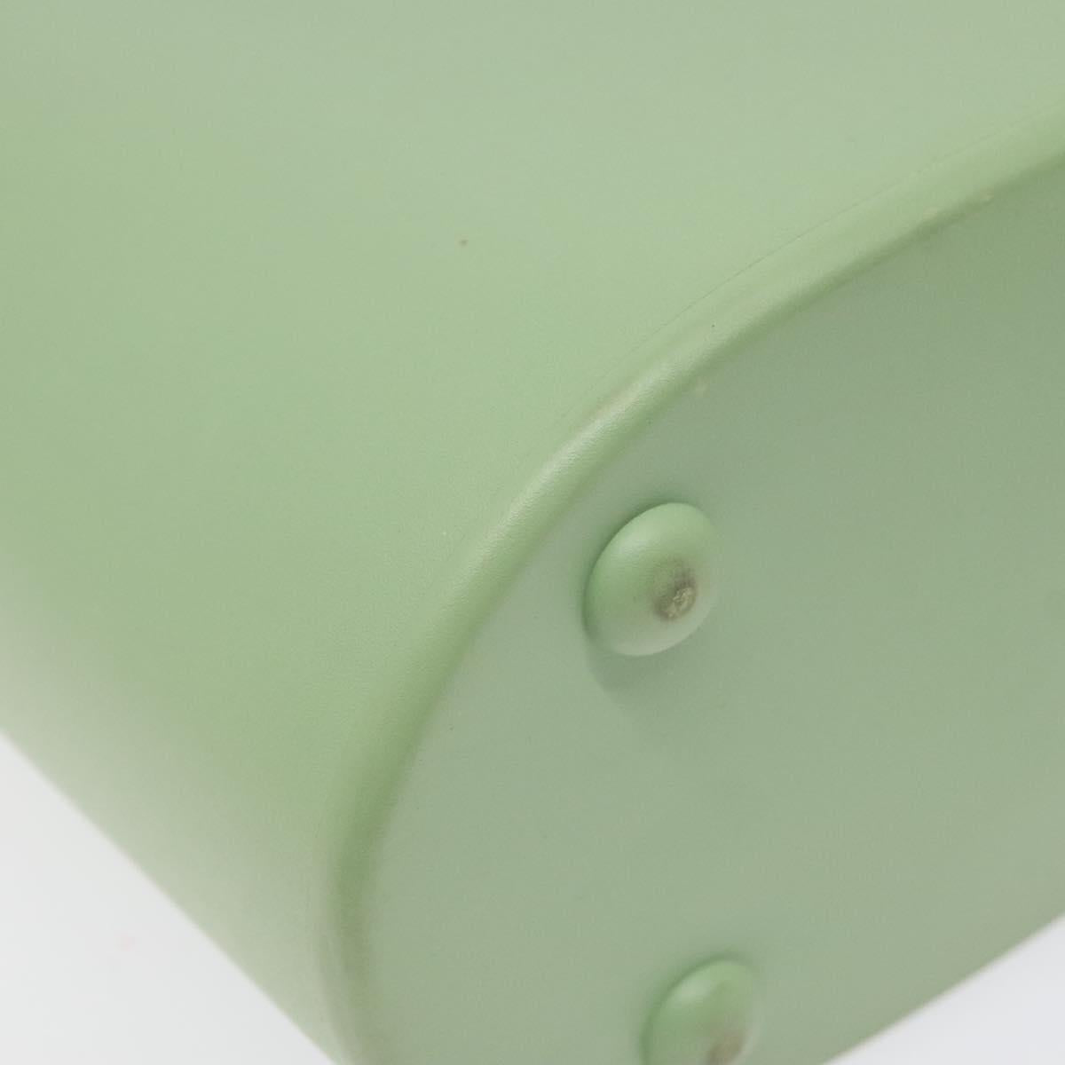 Salvatore Ferragamo Gancini Hand Bag Rubber Green Auth MX099