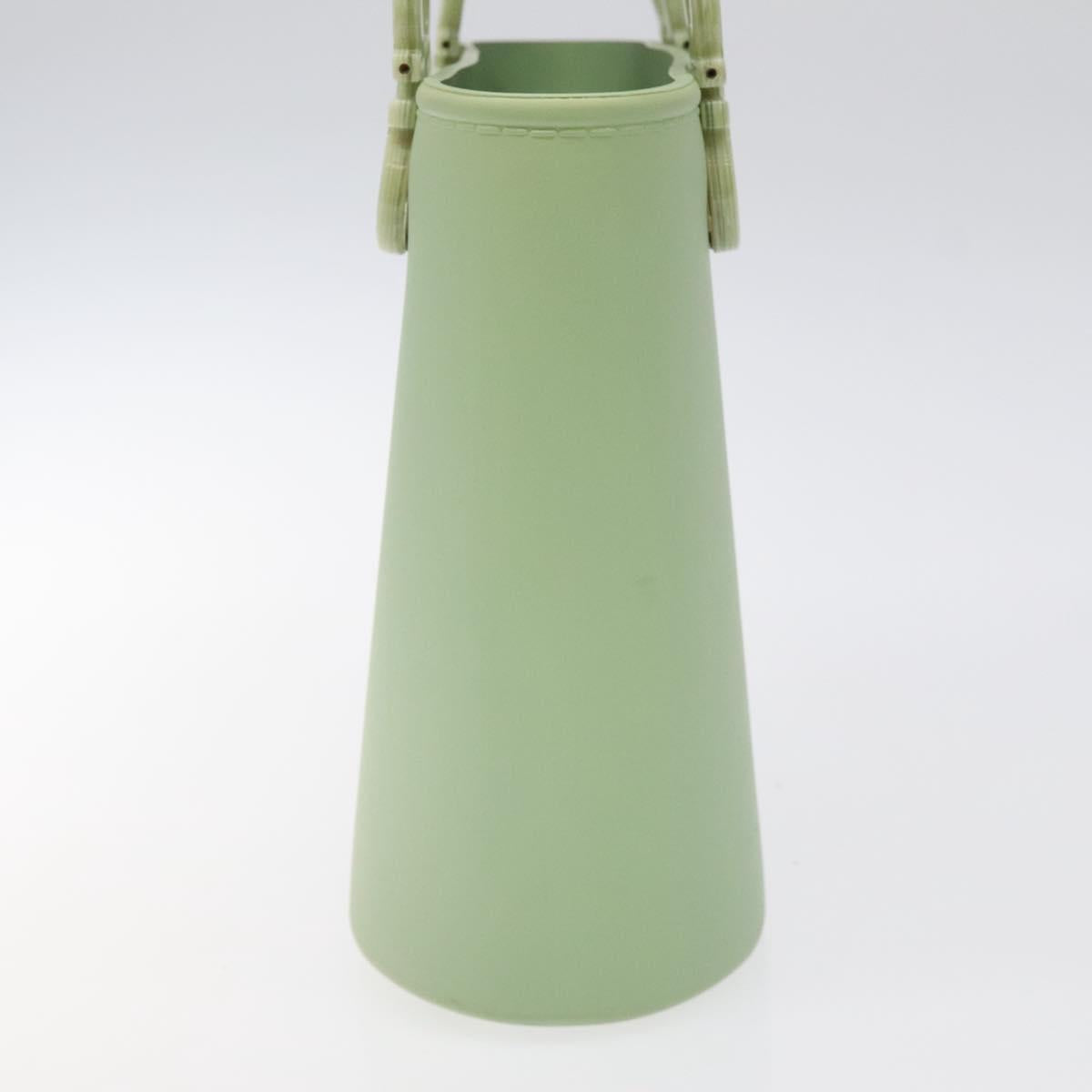 Salvatore Ferragamo Gancini Hand Bag Rubber Green Auth MX099