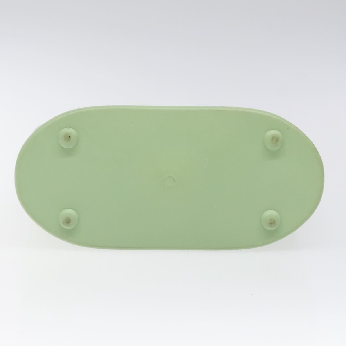Salvatore Ferragamo Gancini Hand Bag Rubber Green Auth MX099