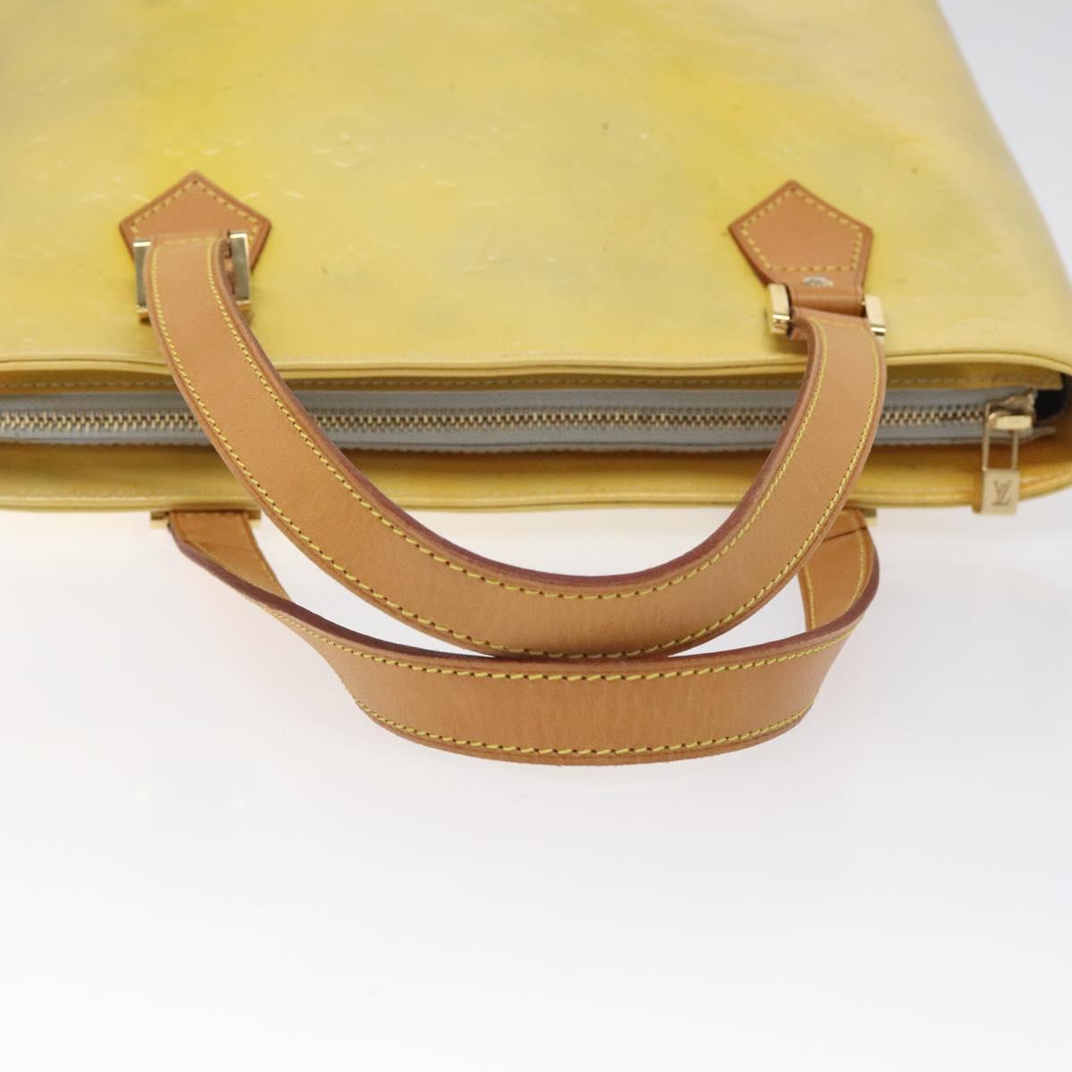 LOUIS VUITTON Monogram Vernis Houston Hand Bag Gris M91053 LV Auth MX102
