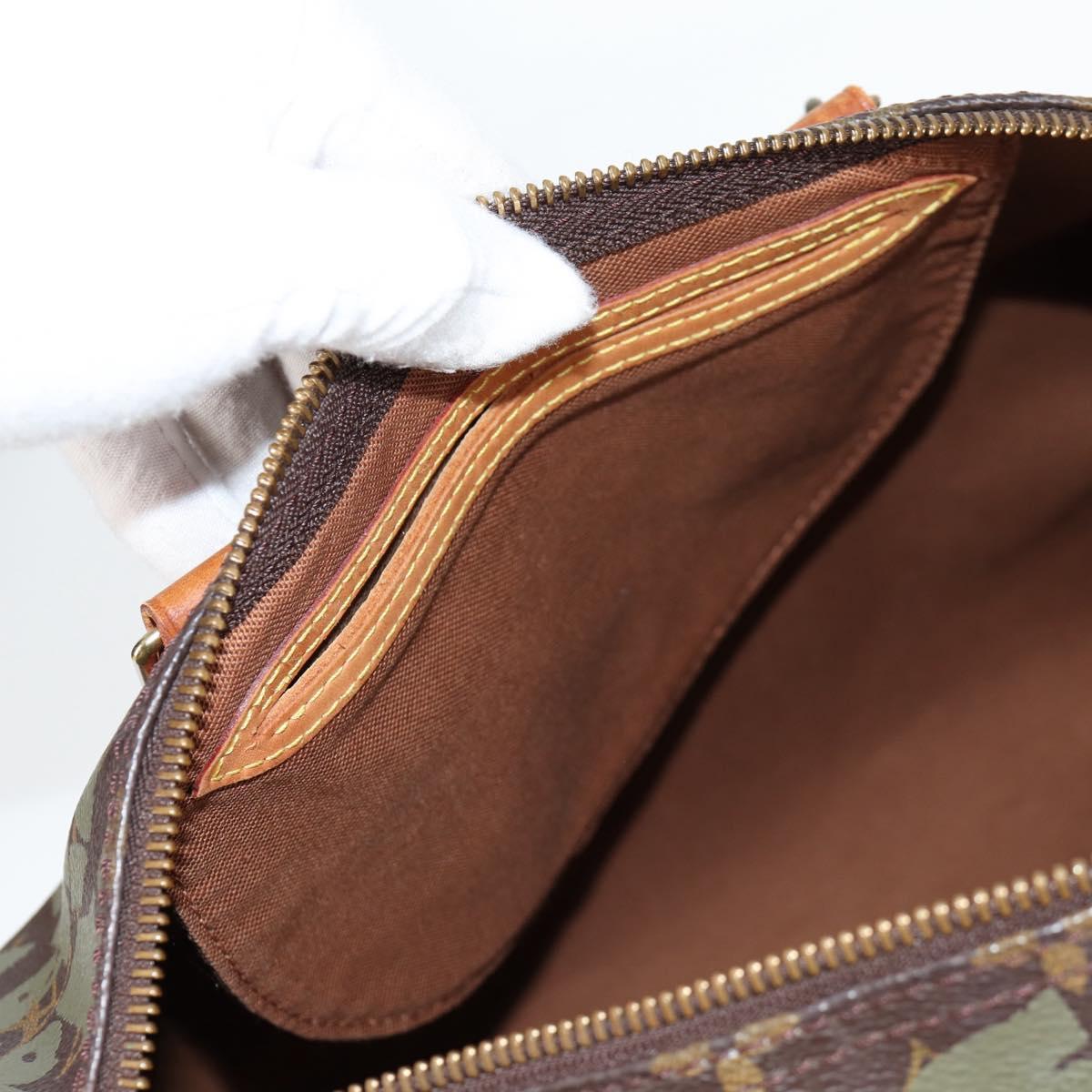 LOUIS VUITTON Monogram Graffiti Speedy 30 Bag Green Khaki M92194 LV Auth MX114AM
