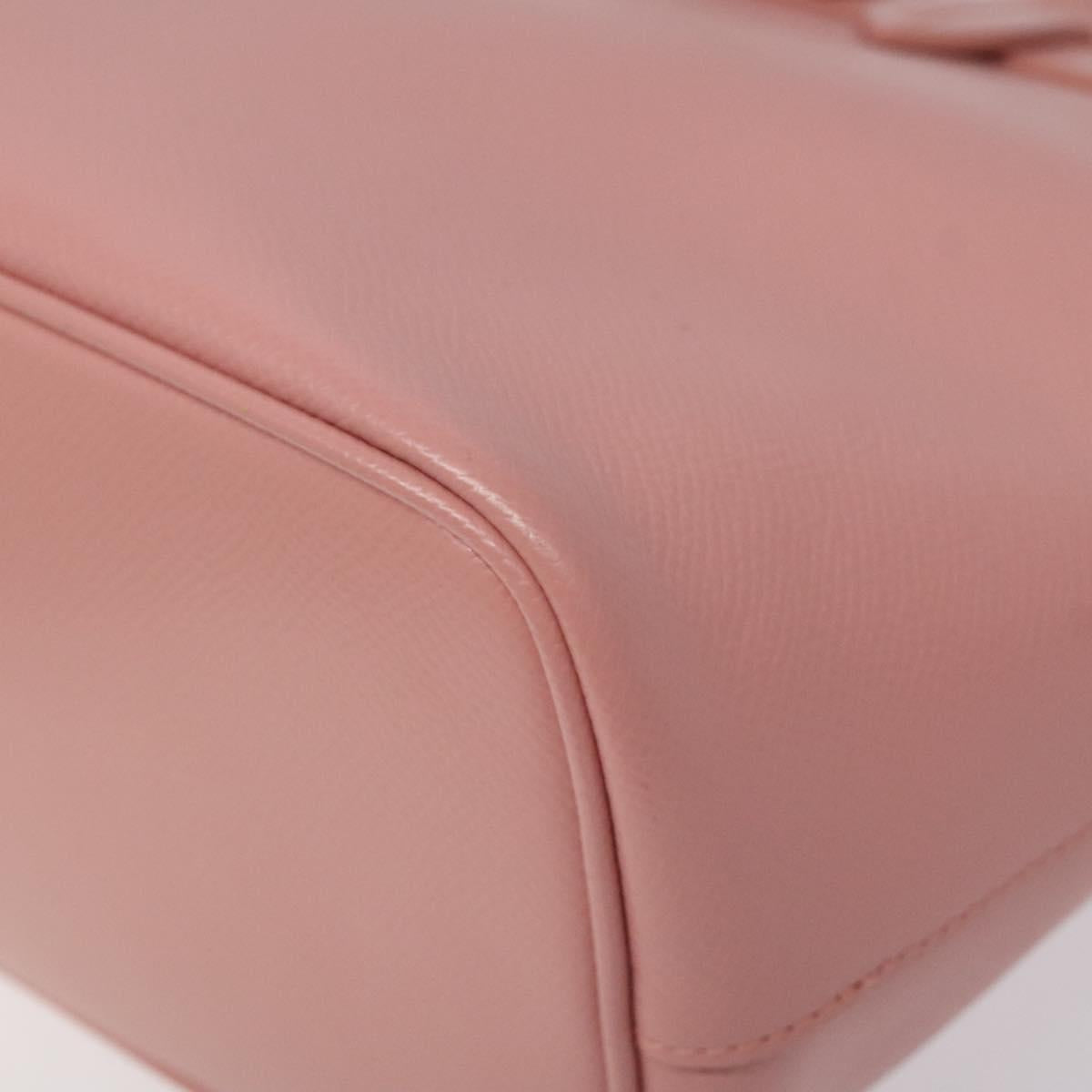 Salvatore Ferragamo Shoulder Bag Leather Pink Gold Auth MX166V