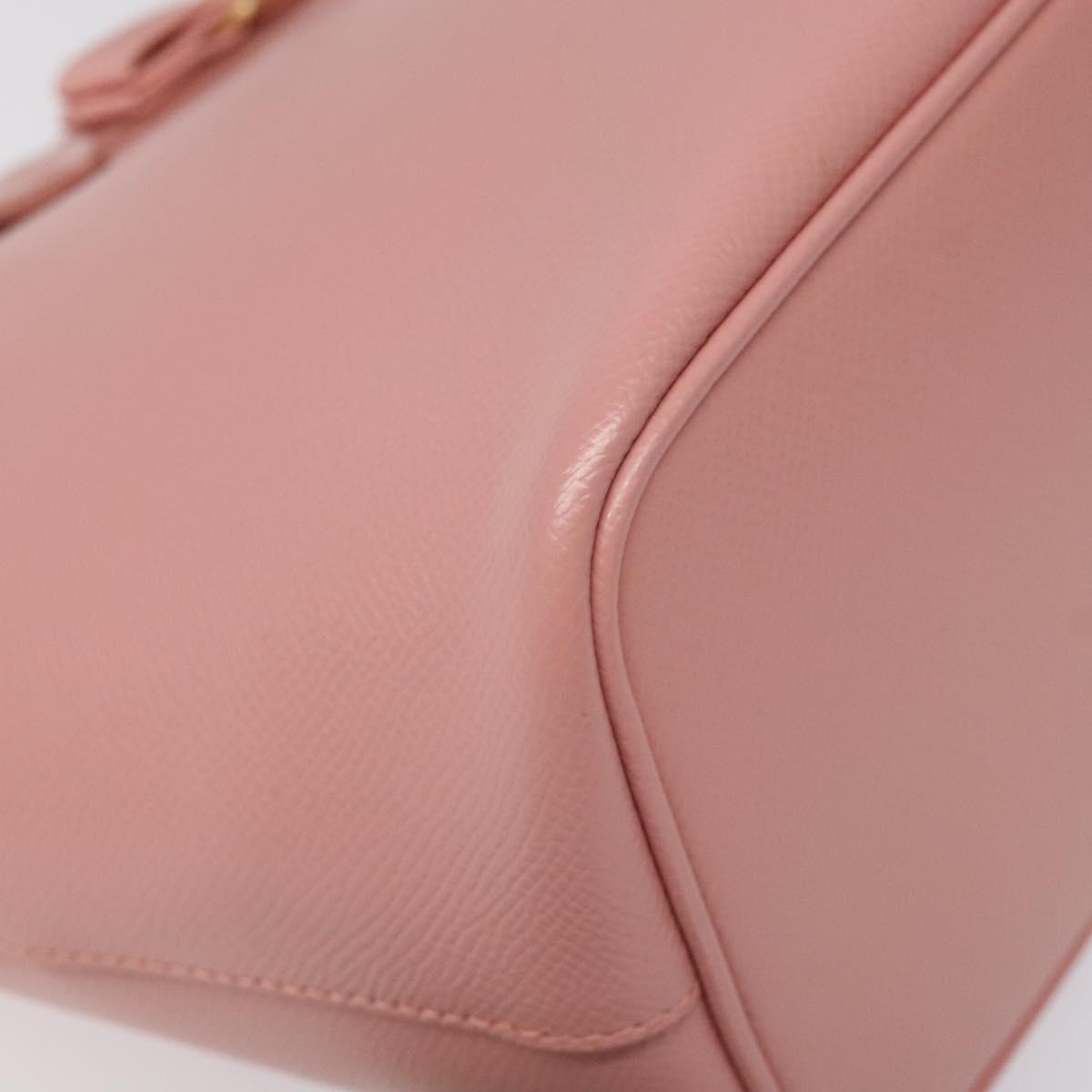 Salvatore Ferragamo Shoulder Bag Leather Pink Gold Auth MX166V