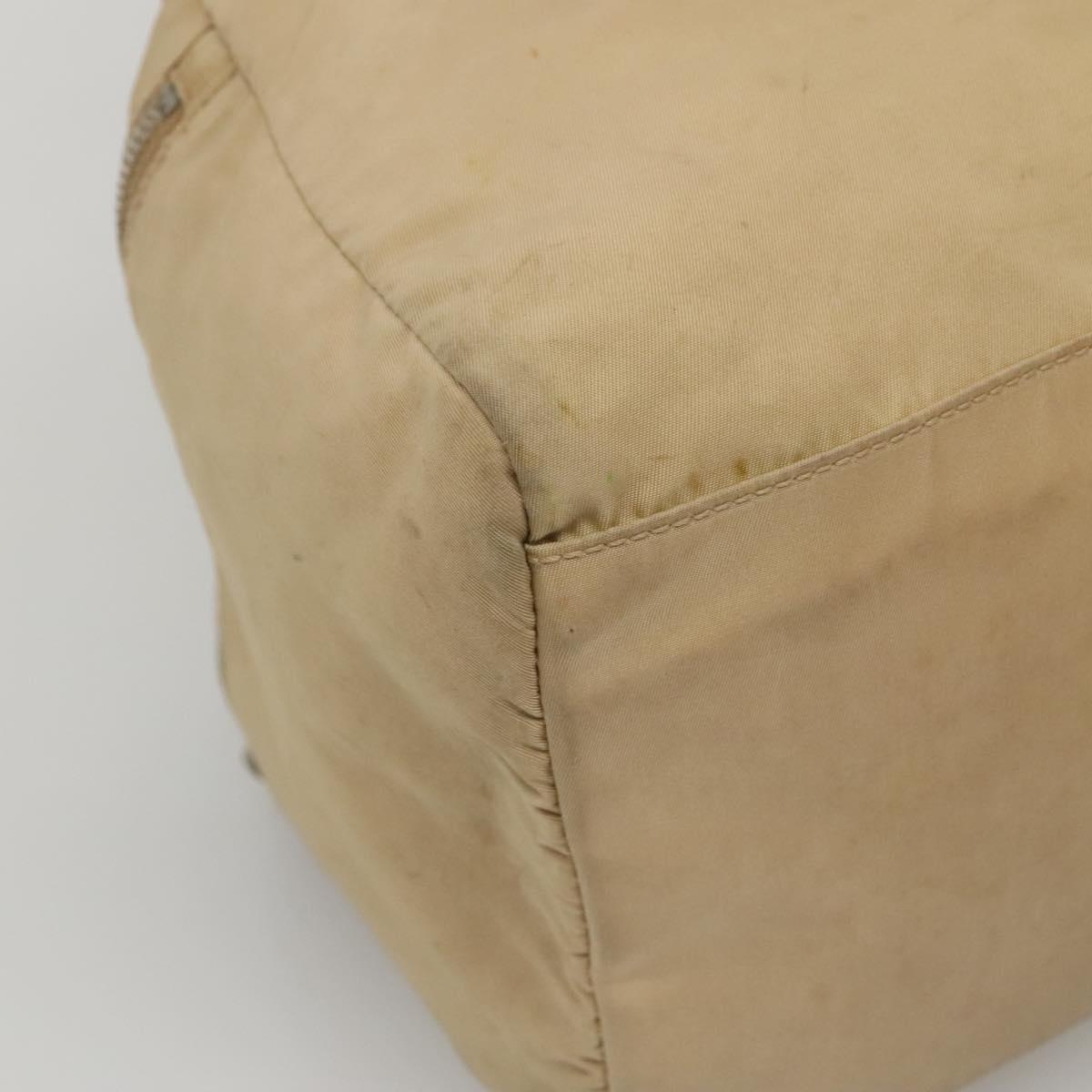 PRADA Shoulder Bag Nylon Beige Auth MX184