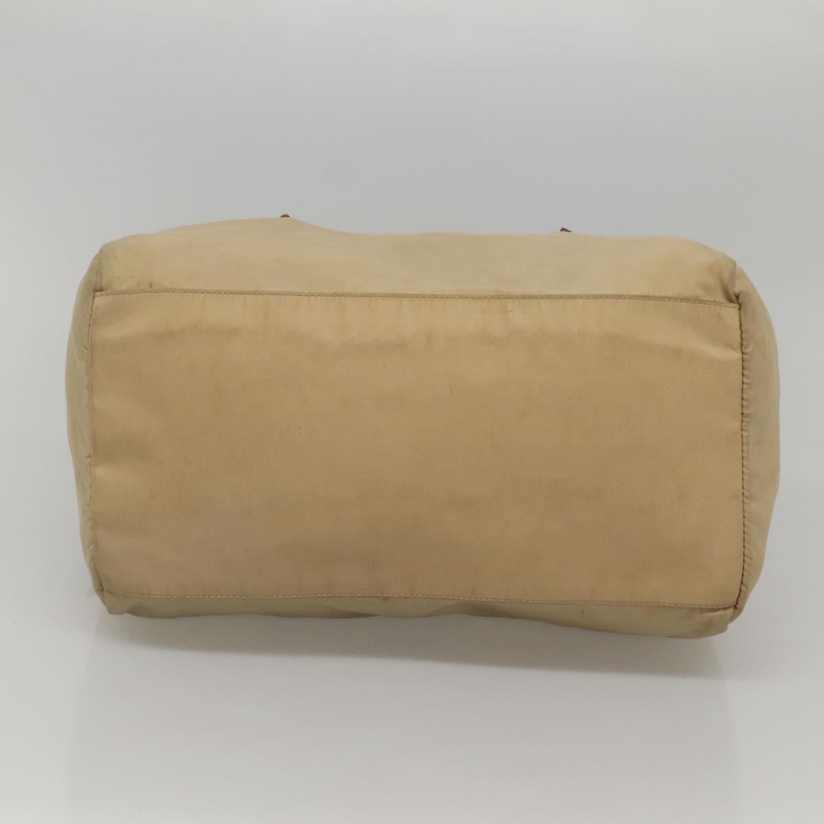 PRADA Shoulder Bag Nylon Beige Auth MX184
