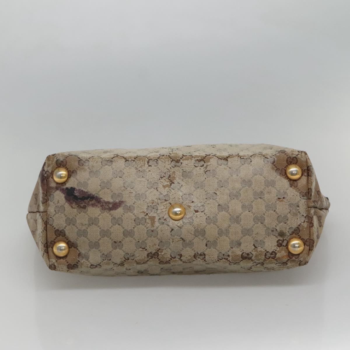 GUCCI GG Crystal Tote Bag Beige 207291 Auth MX192