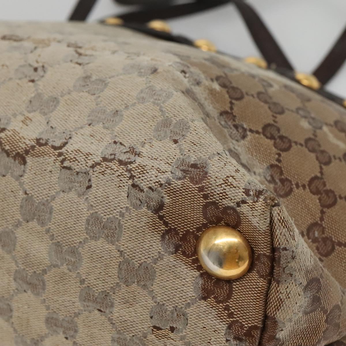 GUCCI GG Crystal Tote Bag Beige 207291 Auth MX192