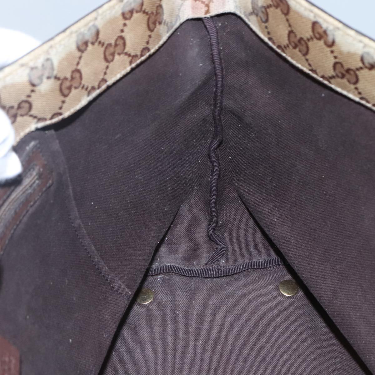 GUCCI GG Crystal Tote Bag Beige 207291 Auth MX192