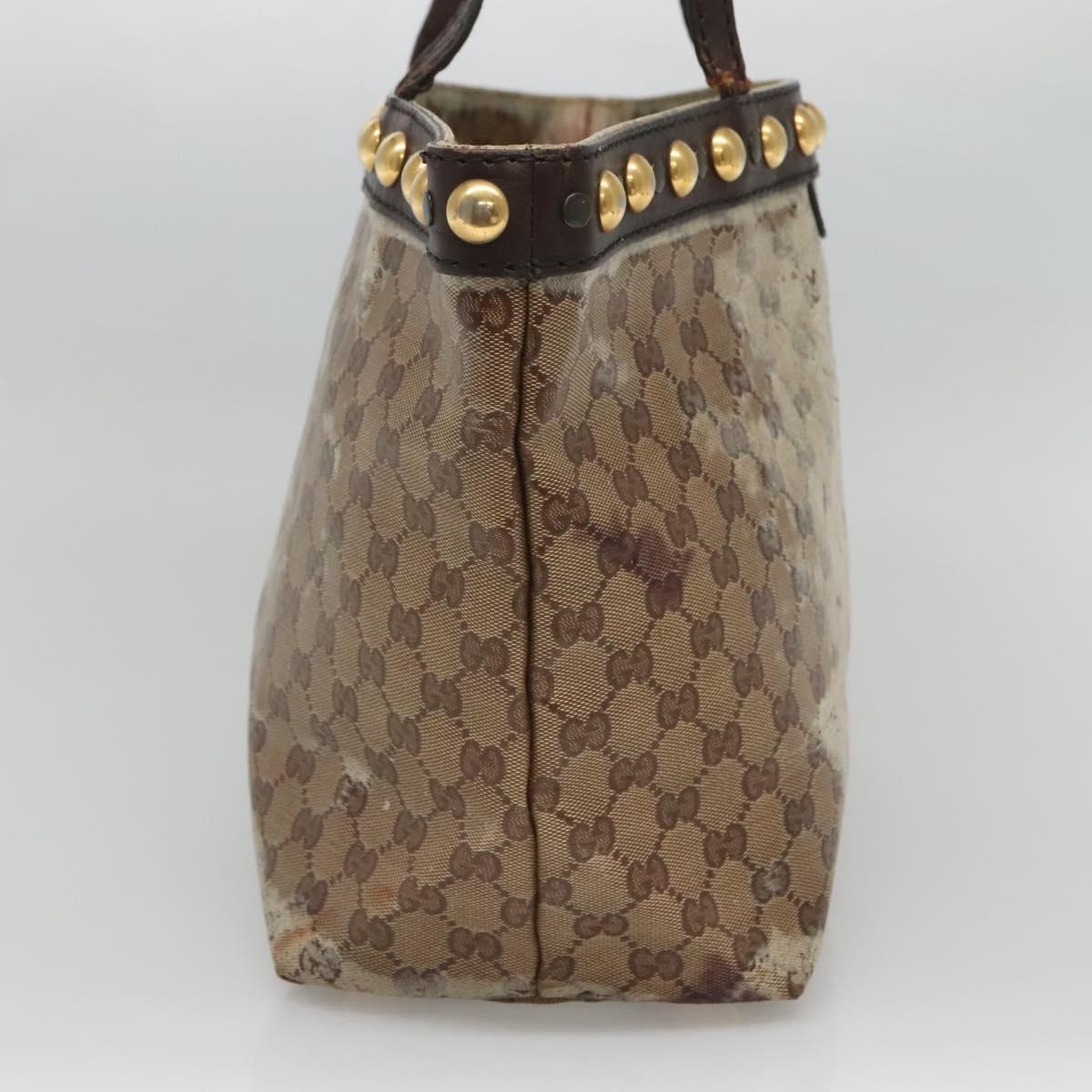 GUCCI GG Crystal Tote Bag Beige 207291 Auth MX192