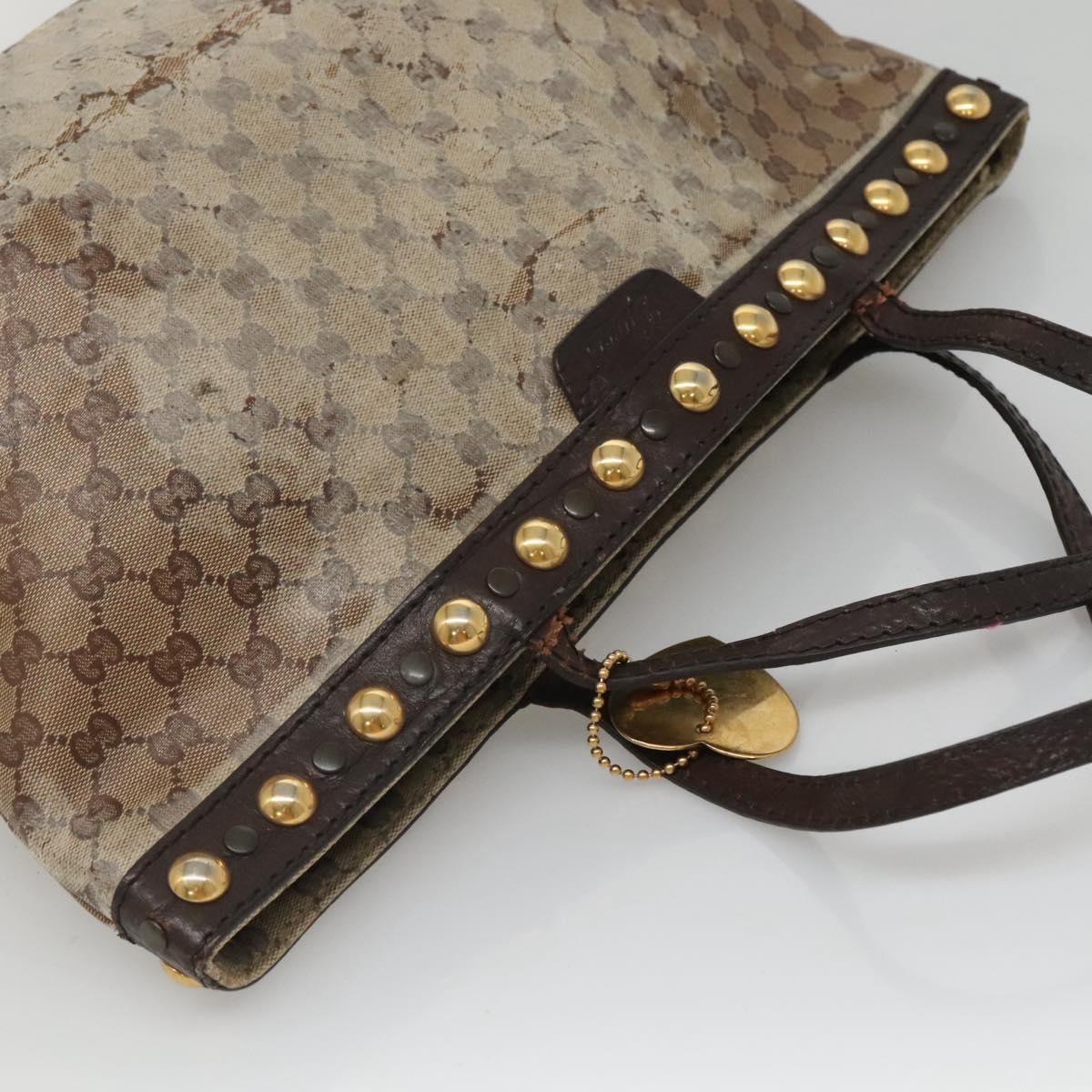 GUCCI GG Crystal Tote Bag Beige 207291 Auth MX192