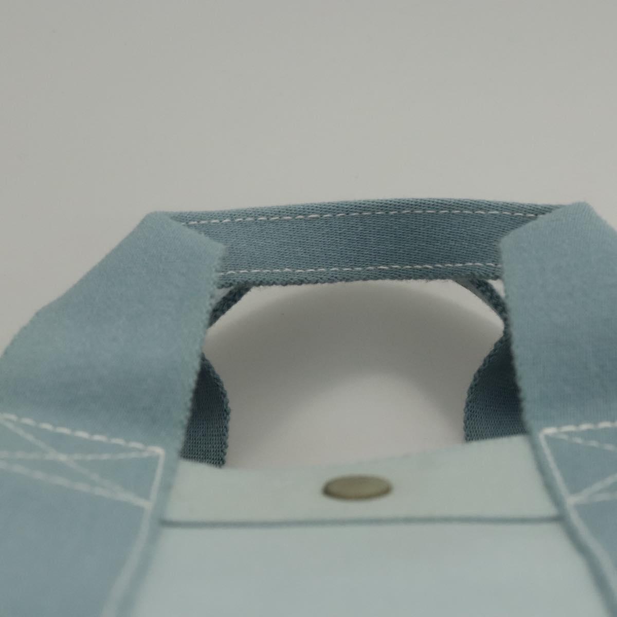 HERMES Bora Bora PM Tote Bag Canvas Light Blue Auth MX234