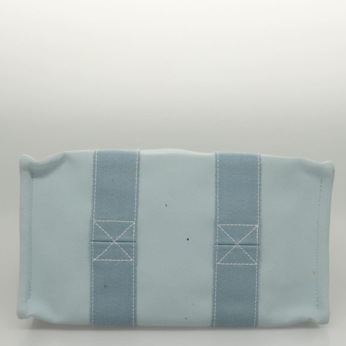 HERMES Bora Bora PM Tote Bag Canvas Light Blue Auth MX234